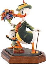 CARL BARKS DONALD DUCK "DUDE FOR A DAY" LIMITED EDITION FIGURINE & SIGNED LITHOGRAPH.