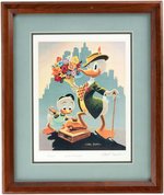 CARL BARKS DONALD DUCK "DUDE FOR A DAY" LIMITED EDITION FIGURINE & SIGNED LITHOGRAPH.