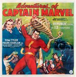 "ADVENTURES OF CAPTAIN MARVEL" LINEN-MOUNTED 1941 REPUBLIC MOVIE SERIAL SIX SHEET POSTER.