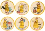 YELLOW KID HIGH ADMIRAL CIGARETTE BUTTONS #21,49,67,68,69,70.