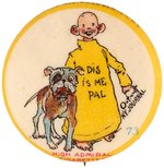 YELLOW KID HIGH ADMIRAL CIGARETTE RARE BUTTON #73.