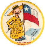 YELLOW KID HIGH ADMIRAL CIGARETTE RARE BUTTON #133.