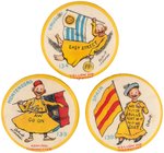 YELLOW KID HIGH ADMIRAL CIGARETTE BUTTONS #134, 135, 139.