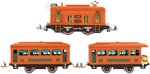 "LIONEL ELECTRIC TRAINS" BOXED SET NO. 292 - ORANGE PASSENGER TRAIN.