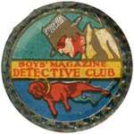 "BOYS' MAGAZINE DETECTIVE CLUB" EXTREMELY RARE PULP MAGAZINE-ISSUED TAB.