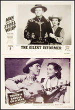 COWBOY MOVIE LOBBY CARDS WITH STARS LATER APPEARING ON TV.