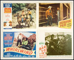 COWBOY MOVIE LOBBY CARDS WITH STARS LATER APPEARING ON TV.