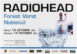 RADIOHEAD OK COMPUTER ERA BRUSSELS, BELGIUM 1997 CONCERT POSTER.