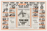 TOM MIX "THE MIRACLE RIDER" MOVIE SERIAL PRESSBOOK.