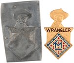 TOM MIX "WRANGLER" BADGE UNIQUE LEAD PROOF & HIGH GRADE BADGE.