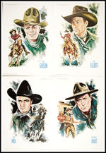 "JOHN FORD'S SERIES OF FAMOUS WESTERN STARS" PORTRAIT PORTFOLIO SIGNED BY ARTIST.