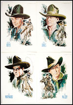 "JOHN FORD'S SERIES OF FAMOUS WESTERN STARS" PORTRAIT PORTFOLIO SIGNED BY ARTIST.