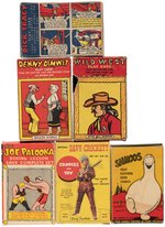 CHARACTER CANDY & TOY BOXES LOT OF SIX INCLUDING DICK TRACY & DAVY CROCKETT.