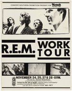 R.E.M. "WORK TOUR" FOX THEATER ATLANTA, GEORGIA CARDBOARD CONCERT POSTER.