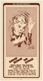 DAVID BOWIE 1978 CONCERT POSTER SIGNED BY ARTIST RANDY TUTEN.