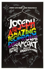 BROADWAY "JOSEPH AND THE AMAZING TECHNICOLOR DREAMCOAT" CAST-SIGNED WINDOW CARD.