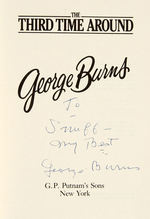 GEORGE BURNS SIGNED “THE THIRD TIME AROUND” BOOK.