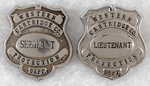 WESTERN CARTRIDGE CO. SERGEANT AND LIEUTENANT PROTECTION DEPT. LARGE BADGES.