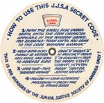 "THE JUNIOR JUSTICE SOCIETY OF AMERICA" 1942 COMPLETE CLUB KIT WITH BADGE.