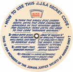 "THE JUNIOR JUSTICE SOCIETY OF AMERICA" 1945 COMPLETE CLUB KIT WITH PATCH.