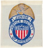 "THE JUNIOR JUSTICE SOCIETY OF AMERICA" 1945 COMPLETE CLUB KIT WITH PATCH.