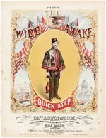 LINCOLN: "THE WIDE AWAKE QUICK STEP" 1860 CAMPAIGN SHEET MUSIC.