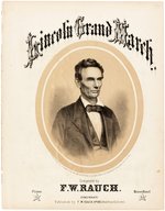 "LINCOLN GRAND MARCH" 1860 CAMPAIGN SHEET MUSIC.