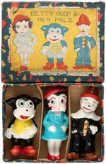 "BETTY BOOP & HER PALS" BOXED BISQUE FIGURE SET.