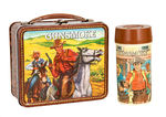 "GUNSMOKE" METAL LUNCHBOX WITH THERMOS.