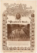 HARDING "MARINE BAND THE PRESIDENT'S BAND" C.1921 POSTER.