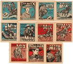 "TOM MIX" NATIONAL CHICLE CO. GUM BOOKLETS COMPLETE SET & WRAPPER.