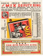 "TOM MIX" NATIONAL CHICLE CO. GUM BOOKLETS COMPLETE SET & WRAPPER.