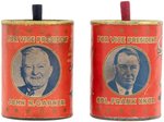 RARE ROOSEVELT/GARNER AND LANDON/KNOX PAIR OF JUGATE TABLE LIGHTERS.