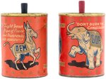 RARE ROOSEVELT/GARNER AND LANDON/KNOX PAIR OF JUGATE TABLE LIGHTERS.