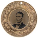 LINCOLN AND HAMLIN 1860 BACK-TO-BACK FERROTYPE JUGATE.
