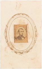 LINCOLN 1864 BEARDED ALBUMEN PORTRAIT ON ORIGINAL CARD.