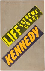 "LET'S BACK THE TEAM OF KENNEDY JOHNSON" STRIKING JUGATE POSTER.