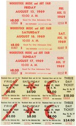 "WOODSTOCK" TICKET SET.