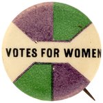 WOMEN'S POLITICAL UNION OF NEW JERSEY "VOTES FOR WOMEN" SUFFRAGE BUTTON.