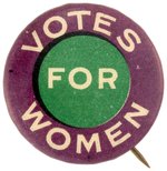 CONNECTICUT WOMEN'S SUFFRAGE ASSOCIATION "VOTES FOR WOMEN" BUTTON.