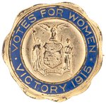 NEW YORK WOMEN'S SUFFRAGE ENAMEL BROOCH.