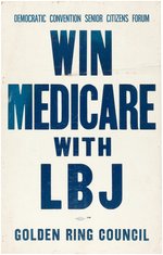 JOHNSON "WIN MEDICARE WITH LBJ" PAIR OF 1964 CAMPAIGN POSTERS.