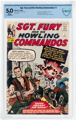 "SGT. FURY AND HIS HOWLING COMMANDOS" #1 MAY 1963 CBCS 5.0 VG/FINE (FIRST SGT. NICK FURY).