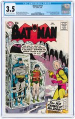 "BATMAN" #121 FEBRUARY 1959 CGC 3.5 VG- (FIRST MR. ZERO/MR. FREEZE).