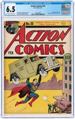 "ACTION COMICS" #33 FEBRUARY 1941 CGC 6.5 FINE+.