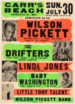 WILSON PICKETT & THE DRIFTERS 1967 CONCERT POSTER.