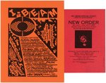 "NEW ORDER FORMERLY JOY DIVISION" 1981 & 1983 CONCERT FLYER PAIR.