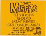 MISFITS 1982 SAN FRANCISCO, CALIFORNIA PUNK CONCERT FLYER.