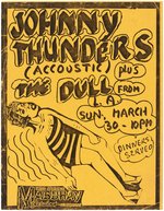 JOHNNY THUNDERS 1980/1981 SAN FRANCISCO, CALIFORNIA CONCERT POSTER & FLYER PAIR.