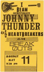 JOHNNY THUNDERS 1980/1981 SAN FRANCISCO, CALIFORNIA CONCERT POSTER & FLYER PAIR.